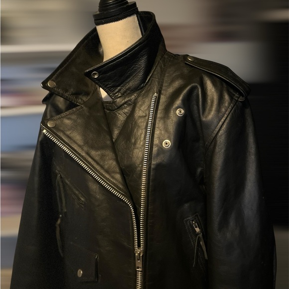 Xelement Black Classic Insulated Leather Motorcycle Biker Jacket Men Large Moto - Picture 15 of 16